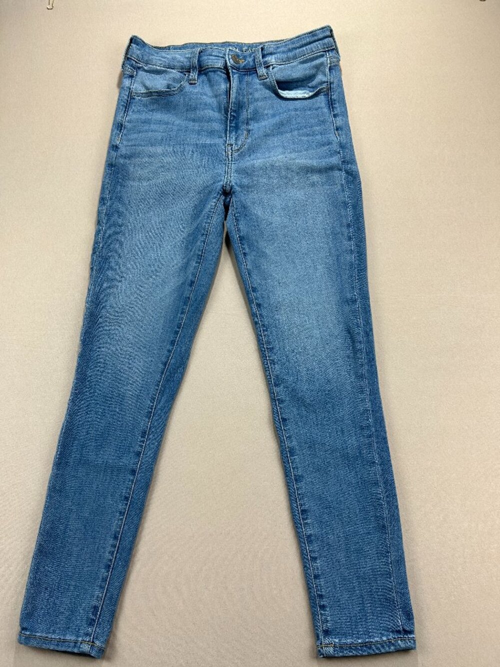 American Eagle Jeans Women's Size 6 Blue Denim Super Hi Rise Jegging Stretch